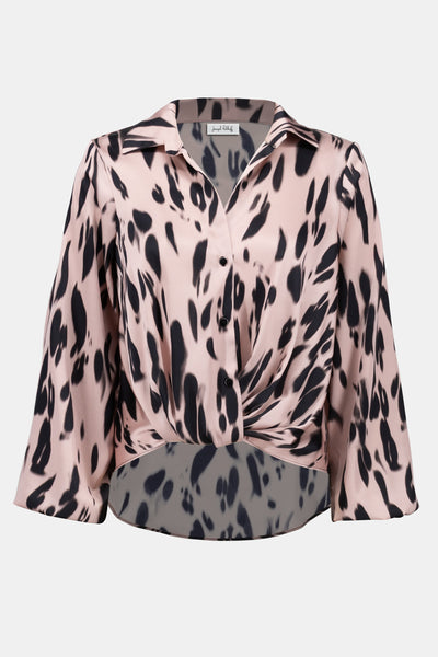 Women's Joseph Ribkoff | Animal Print Button Shirt | Pink/Black