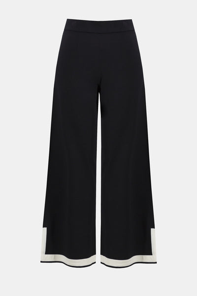 Women's Joseph Ribkoff | Mid-rise Belted Trousers | Black & Vanilla