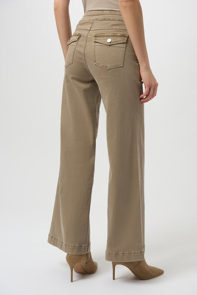 Women's Joseph Ribkoff | Wide-leg Mid-rise Trousers | Fawn