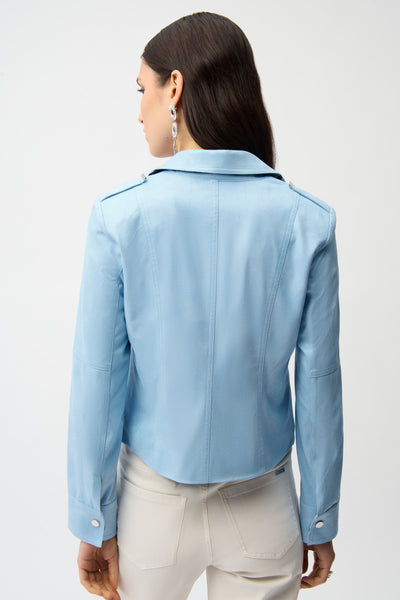 Women's Joseph Ribkoff | Zipper Closure Casual Top | Sky Blue