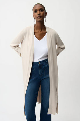 Women's Joseph Ribkoff | Viscose Blend Long Open Cardigan | Moonstone