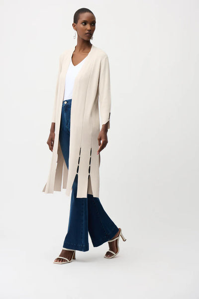 Women's Joseph Ribkoff | Viscose Blend Long Open Cardigan | Moonstone