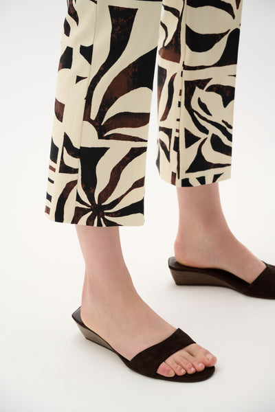 Women's Joseph Ribkoff | Cropped Zebra Trouserss | Beige Multi