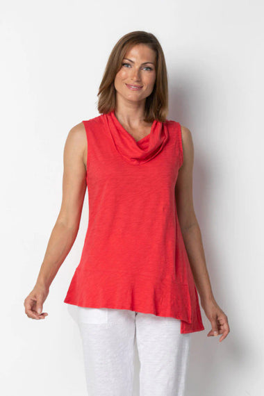 Women's Habitat | All Cotton Pebble Flounce Top | Tomato