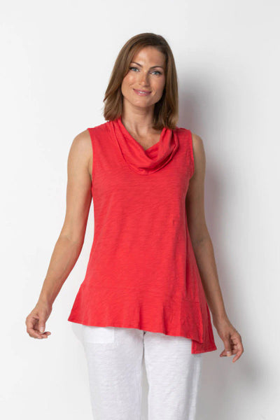 Women's Habitat | All Cotton Pebble Flounce Top | Tomato