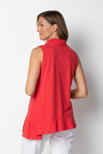 Women's Habitat | All Cotton Pebble Flounce Top | Tomato