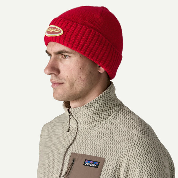 Men's Patagonia | Brodeo Beanie | Oval Logo: Amanita Red