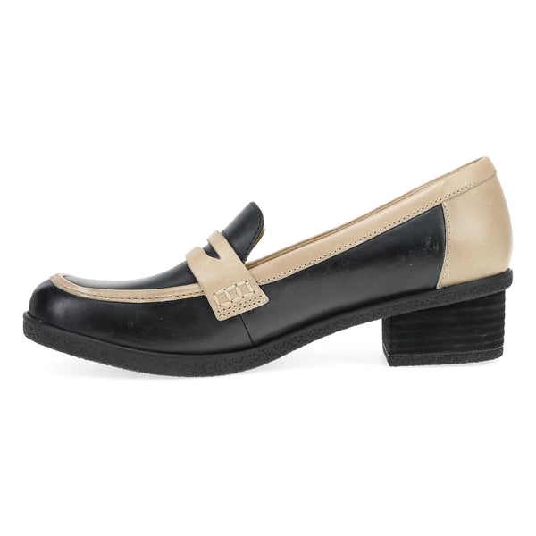Women's Dansko | Waterproof Burnished Loafer | Black/Dune