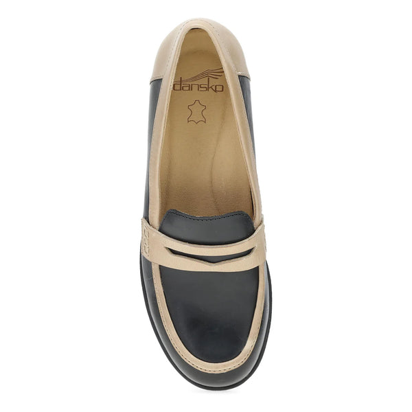 Women's Dansko | Waterproof Burnished Loafer | Black/Dune