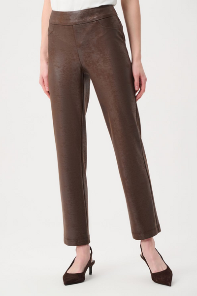 Women's Joseph Ribkoff | Foil Bonded Pant | Brown