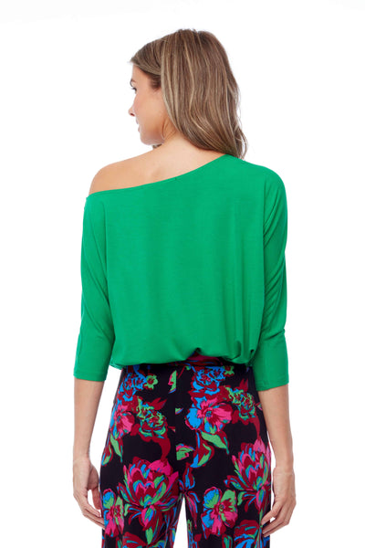 Women's Up! | Off Shoulder Flirty Top | Emerald