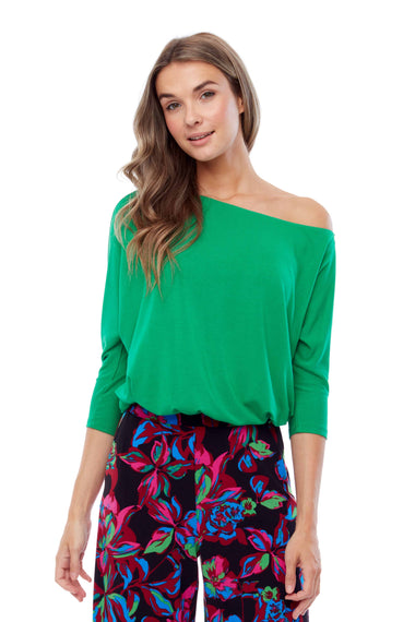 Women's Up! | Off Shoulder Flirty Top | Emerald