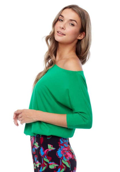 Women's Up! | Off Shoulder Flirty Top | Emerald