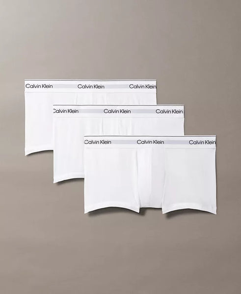 Men's Calvin Klein | Stretch Low Rise Trunks 3-Pack | White