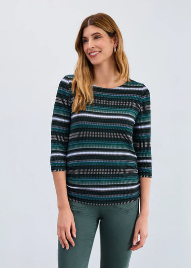 Women's French Dressing | Rushed 3/4 Sleeve Side Top | Cool Brixton