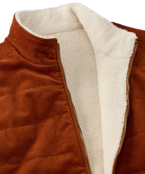 Men's Borgo28 | Winter Canvas Reversible Vest | Rust