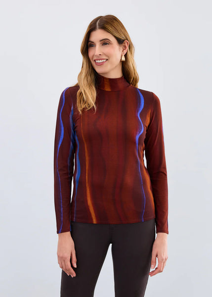Women's French Dressing | Long Sleeve Mock-Neck Top | Fadeout