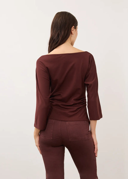 Women's French Dressing | Cowl Boatneck Top | Fig