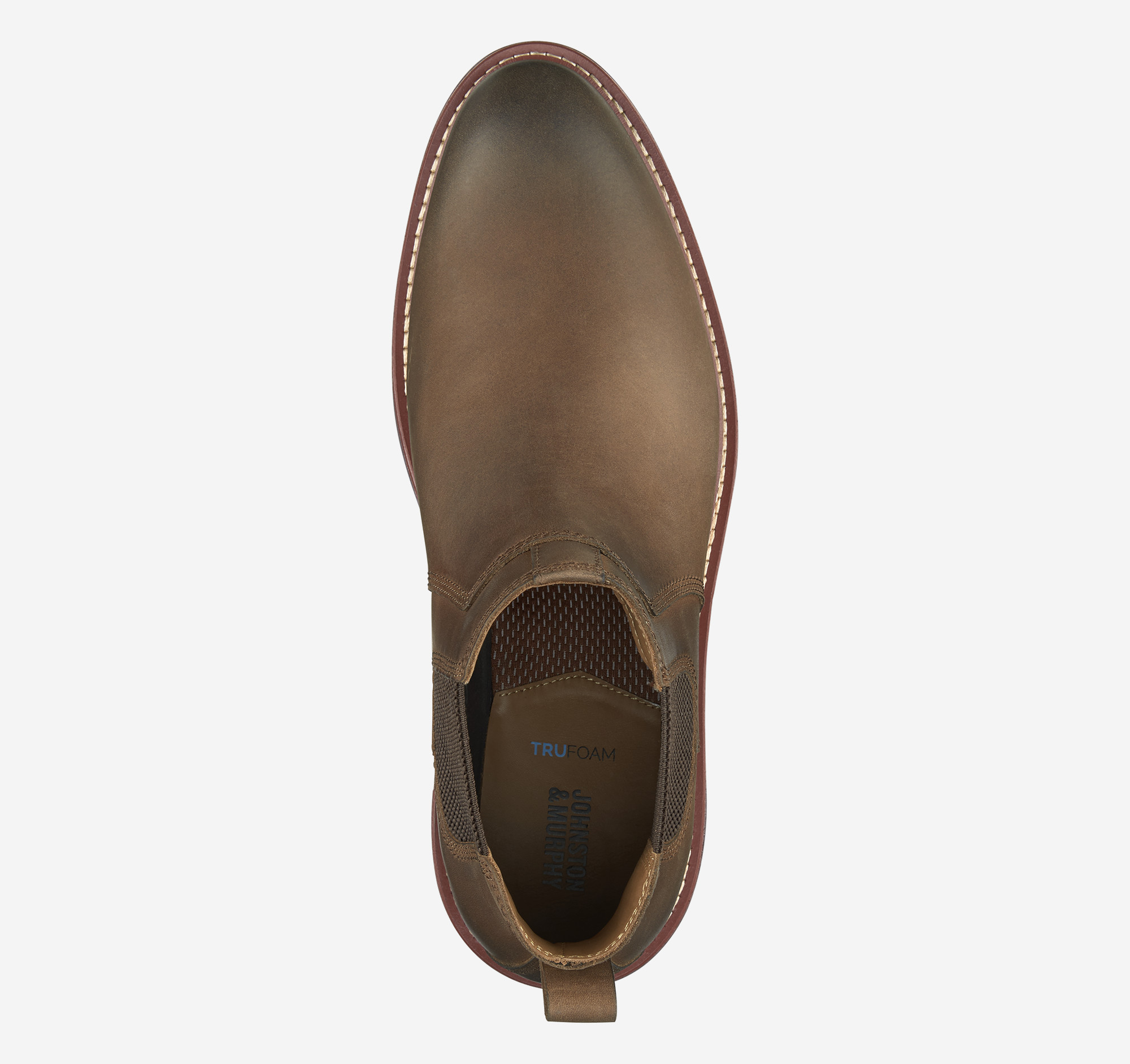 Men's Johnston & Murphy | Upton Chelsea Boot | Brown Oiled Full Grain ...