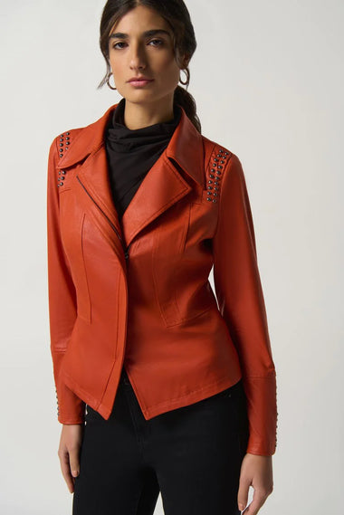 Women's Joseph Ribkoff | Studded Notched Collar Jacket | Tandoori