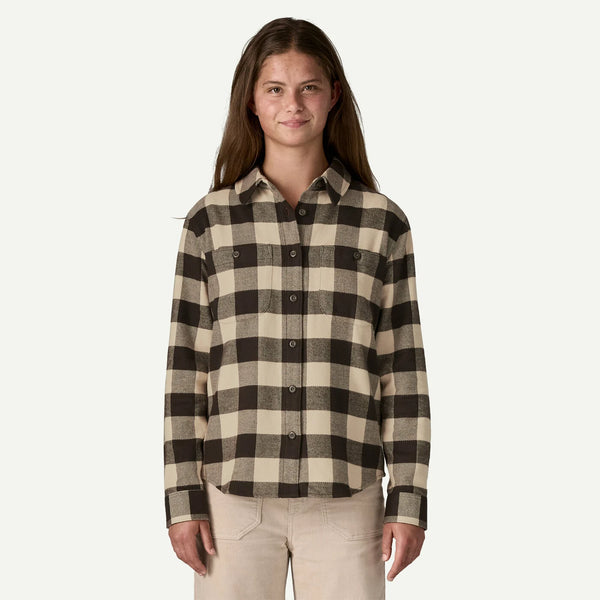 Women's Patagonia | Fjord Flannel Shirt | Buffalo Check: Otter Brown
