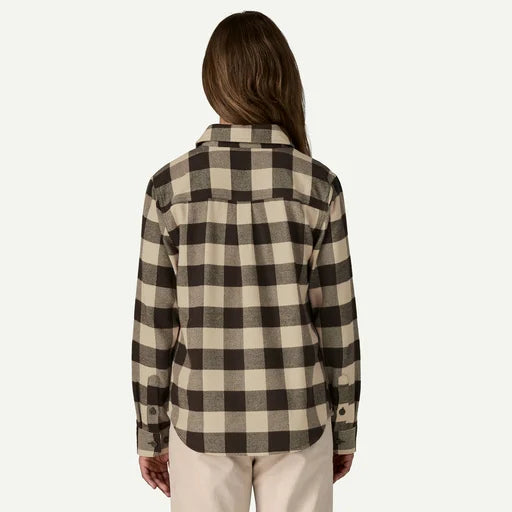 Women's Patagonia | Fjord Flannel Shirt | Buffalo Check: Otter Brown