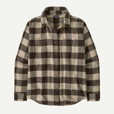 Women's Patagonia | Fjord Flannel Shirt | Buffalo Check: Otter Brown