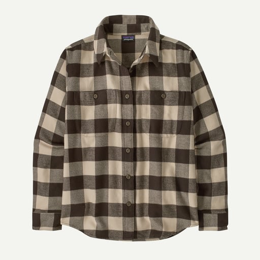 Women's Patagonia | Fjord Flannel Shirt | Buffalo Check: Otter Brown