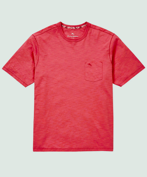 Men's Tommy Bahama | Short Sleeve Bali Beach Crew Neck T-Shirt| Pink Plumeria