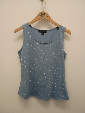 Women's Azi | Beaded Tank Top | Blue
