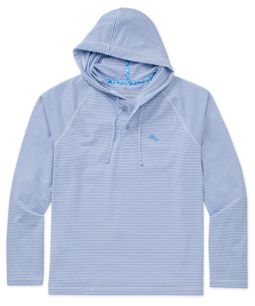 Men's Tommy Bahama | Costa Wave Starboard Stripe Hoodie | Cabo Blue