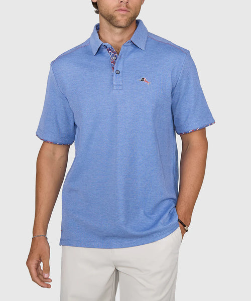 Men's Tommy Bahama | Tommy Bahama Geo Rio 5 o'clock Polo | Bright Cobalt