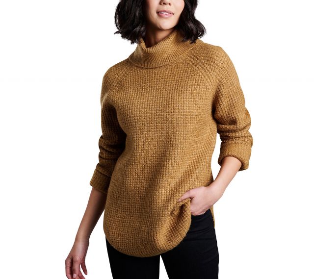 Women's Kuhl | Sienna Sweater with Cowl Neck | Antique Gold