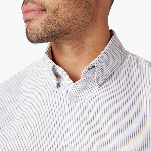 Men's Mizzen + Main | Leeward Trim Long Sleeve | White Detail