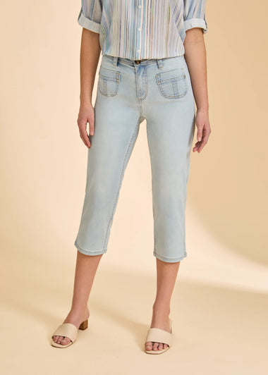 Women's French Dressing | Olivia Capri Denim | Light Blue