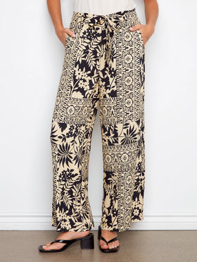 Women's Charlie B | Printed Pants With Attacked Belt | Ornato