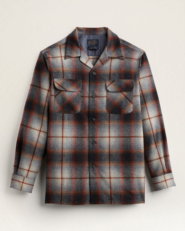 Men's Pendleton | Plaid Board Shirt | Copper/Grey Ombre
