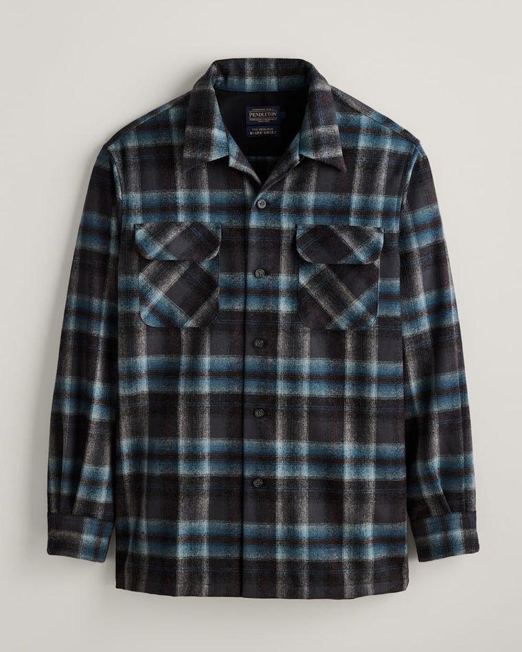 Pendleton Pendleton Women's Long Sleeve Wool Canyon Shirt, Blue Mix Ombre, Large Pendleton Women's Canyon Shirt - Blue Mix Ombre – Persimmon