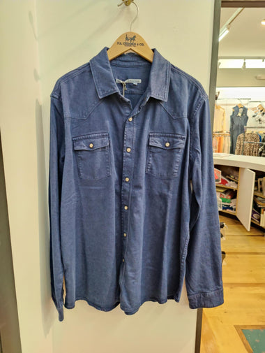 Men's Teleria Zed | Denim Snap Shirt | Indaco