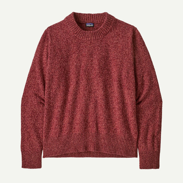 Women's Patagonia | Recycled Wool-Blend Crewneck Sweater | Dark Ruby