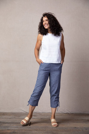 Women's Habitat | In the Mix Linen Cotton Blend Tank Top | White