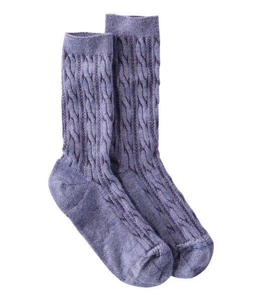 Women's Smartwool | Everyday Cable Crew Socks | Chalk Violet