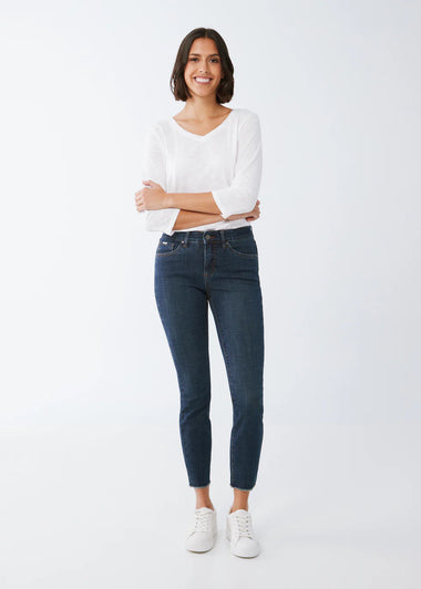 Women's French Dressing | Christina Slim Ankle | Dark Blue Wash