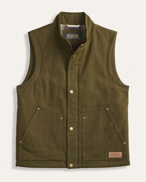 Men's Pendleton | Pine Grove Canvas Vest | Dark Olive