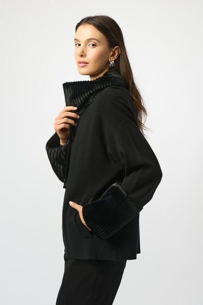 Women's Joseph Ribkoff | Relaxed Fit Shawl Collar Jacket | Black