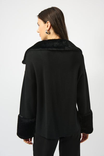 Women's Joseph Ribkoff | Relaxed Fit Shawl Collar Jacket | Black