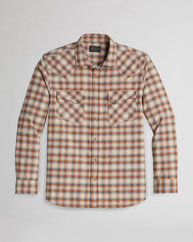 Men's Pendleton | Wyatt Shirt | Sky Blue / Sienna Plaid Flat
