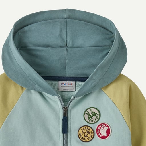 Infant's Patagonia | Full-Zip Hoody Sweatshirt | Thin Ice