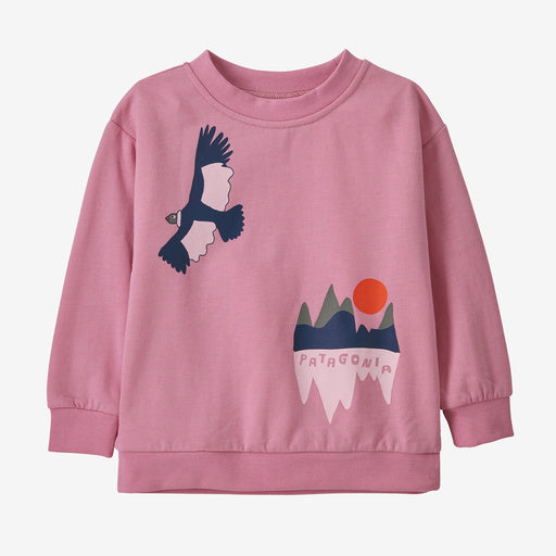 Toddler Patagonia | Baby Lightweight Crew Sweatshirt | Planet Pink