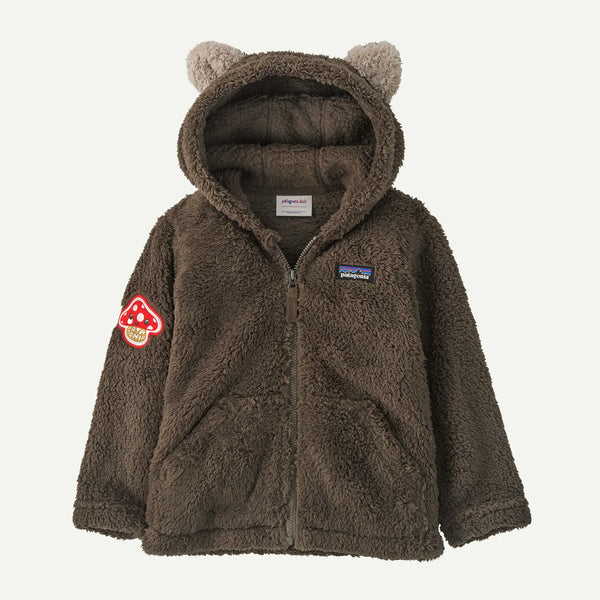 Infant's Patagonia | Baby Furry Friends Hoody | Amanita Rita Patch: Marlow Brown